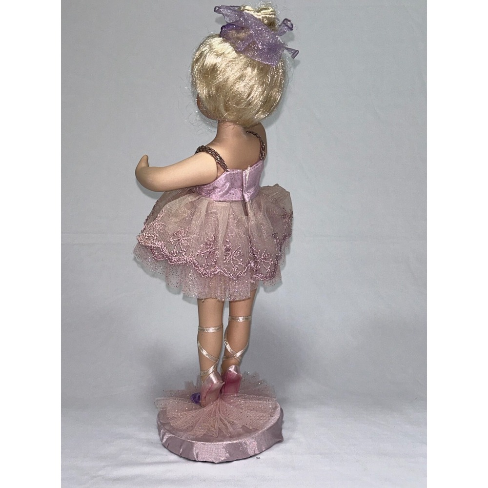 Vintage "Lauren" Jointed Porcelain Ballerina Doll 11" Delton Products Lavender - Picture 4 of 9